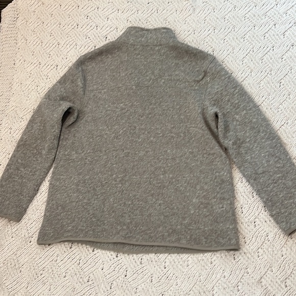 Eddie Bauer 1/4 Zip Fleece Lined Pullover  XL  Heather Tan - Picture 2 of 6